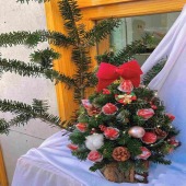 【圣诞节】19颗草莓圣诞树装饰送女友花店送花上门